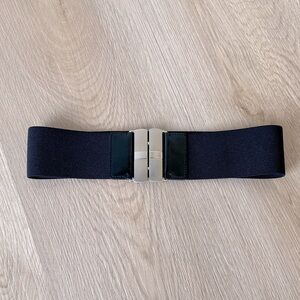 Lauren Ralph Lauren Black Belt with Silver Buckle